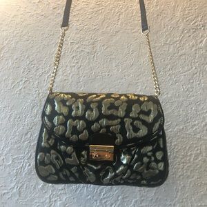 MK Collection Leopard print crossbody bag